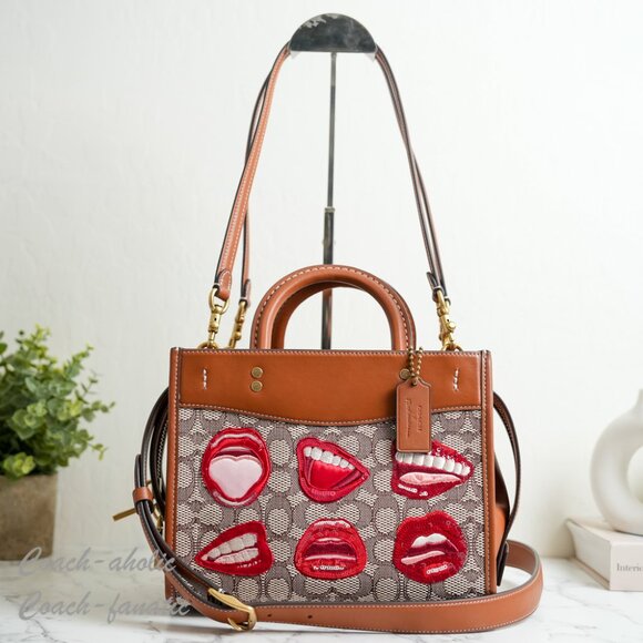 Coach Handbags - NWT CA119 Coach X Tom Wesselmann Rogue Bag 25 In Signature Textile Jacquard